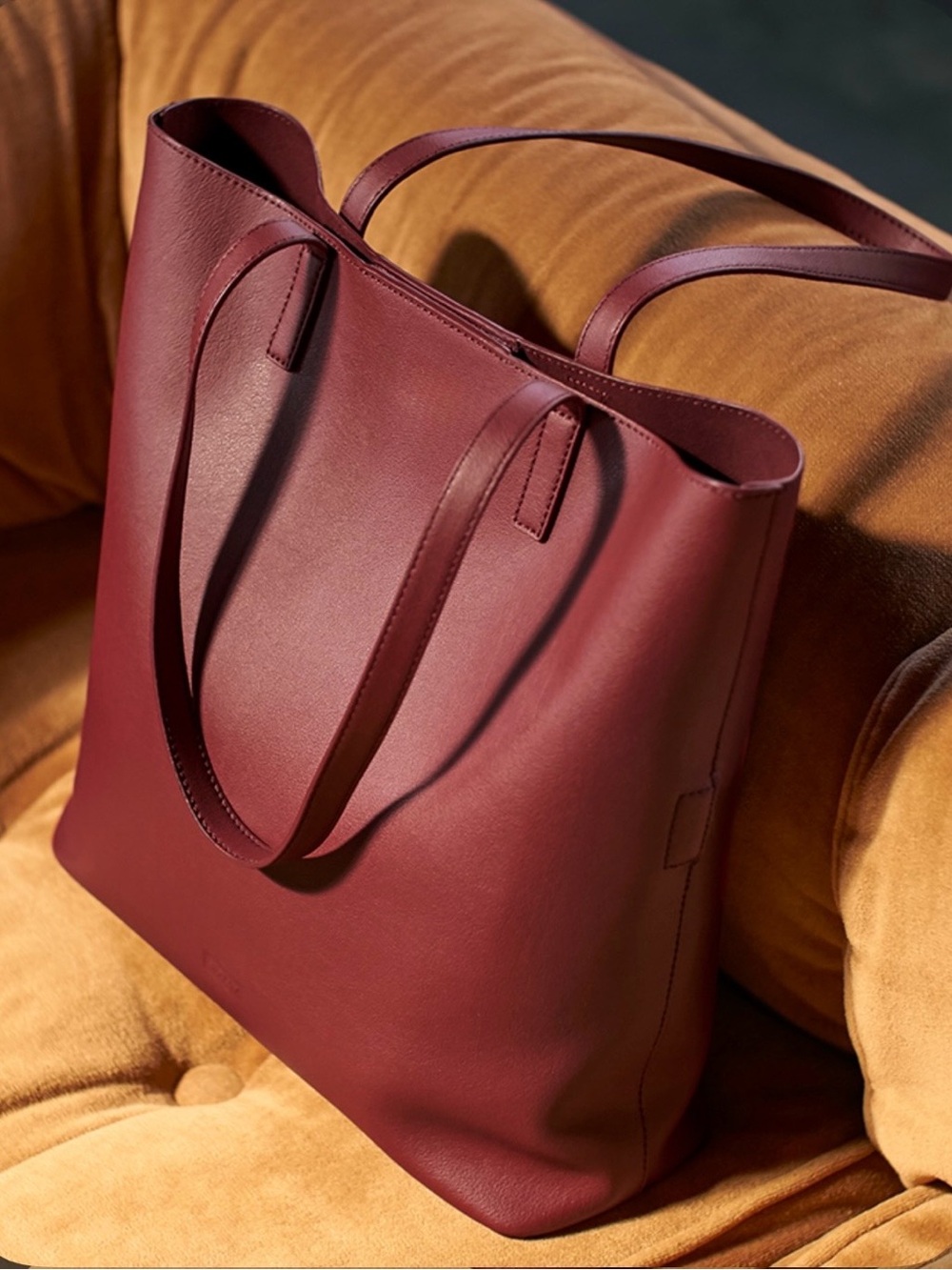 Away | Rare Leather Longitude Travel Tote in Burgundy ~ Brand New
